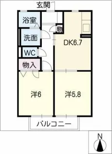 クレール味美201【2階】の間取り