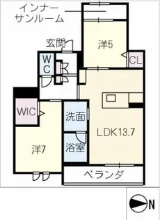 アンビエラ緑丘【2階】の間取り