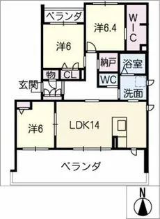 ロンサール一社【3階】の間取り