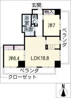SOLAO金山【7階】の間取り
