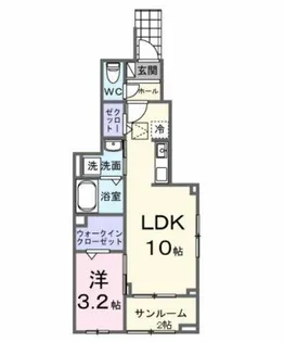 ヴィラ グレイスA【1階】の間取り