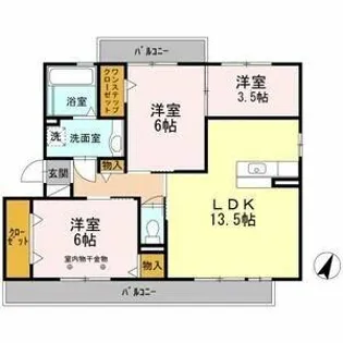 アーク 小野【201号室】の間取り