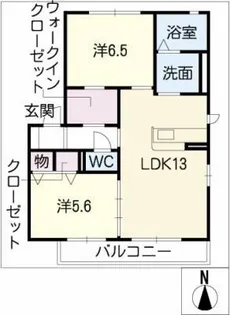 グラン・コート堤起B棟【1階】の間取り