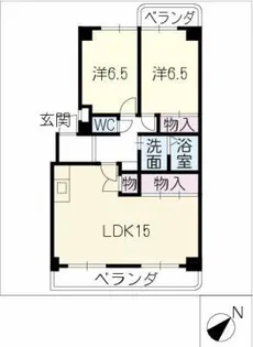 メゾンTアサイ【2階】の間取り