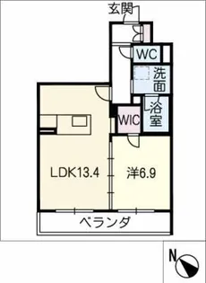 グリーンセント花田【3階】の間取り