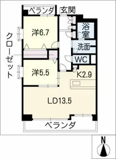 ANGEL VILLA【6階】の間取り