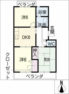 パークハイム緑【2階】の間取り