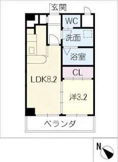 ブリューゲン・ベル・マンション【4階】の間取り