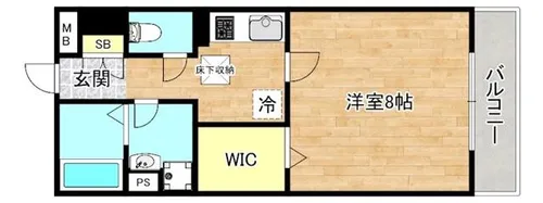 大阪府大阪市旭区清水5丁目【アパート】の間取り