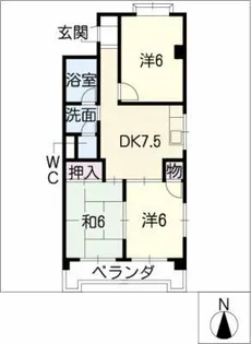 サンハイツ加藤【5階】の間取り