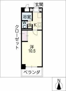 ドミール伝馬【1階】の間取り