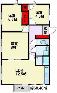 ラビータ学園台【2階】の間取り