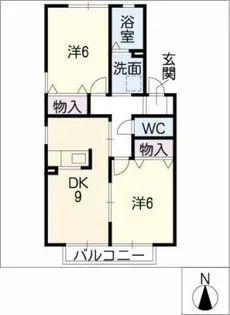 マイリトルタウン高師 五番館【2階】の間取り