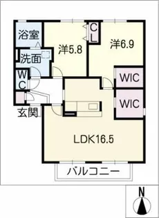 フレシールTuki【2階】の間取り