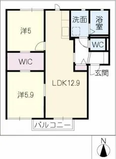 ヴィルヌーブ C【2階】の間取り