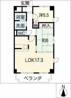 エミネンス名西【2階】の間取り