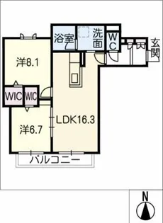 レフィシア黒沢台【1階】の間取り