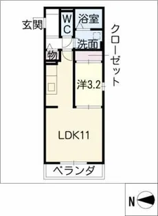 レジデンス ルミエール【1階】の間取り