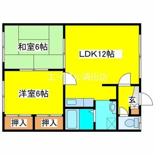 平田マンション【202号室】の間取り