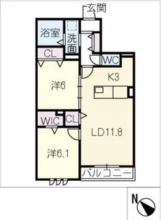 Scorza M【2階】の間取り