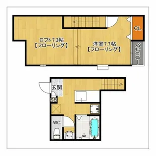 セレス室見【2階】の間取り