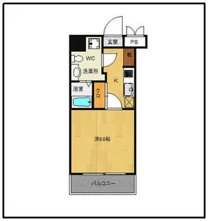 1Kの間取り画像