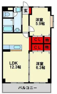 エクセレント本城【403号室】の間取り