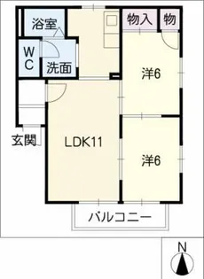 カーサJI【1階】の間取り