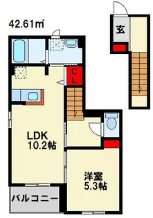 エトワール本城【201号室】の間取り