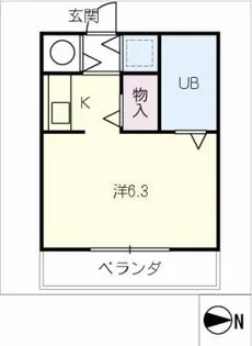 サンライズ原【1階】の間取り