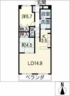 パークサイドM・I【4階】の間取り