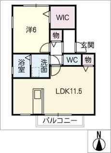 カーサ・レガート【2階】の間取り