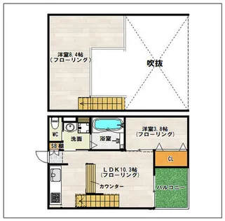 DREAM STAGE香椎Oase(オアーゼ)【202号室】の間取り