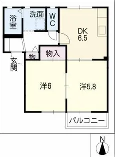 フォーレス くすのきB棟【2階】の間取り