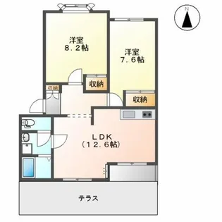 ノーブルハイツⅥ【1階】の間取り