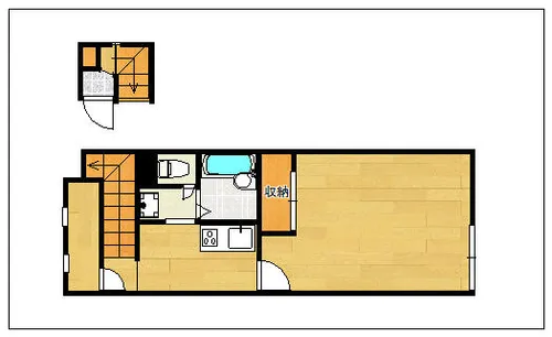 レオネクスト朱雀【201号室】の間取り