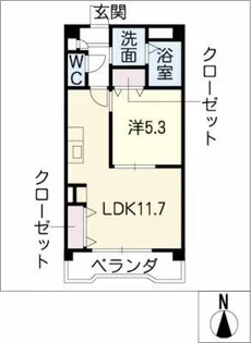 ミーティア【2階】の間取り