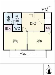 シャトル天塚【1階】の間取り
