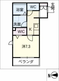 ヘーベル名西【2階】の間取り