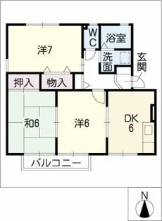 ノース・ベル【2階】の間取り