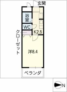 エクセル植田西【4階】の間取り