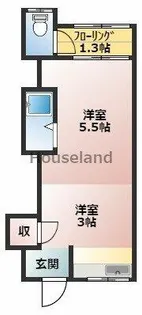 万方荘【203号室】の間取り