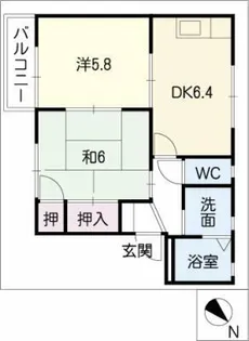 アムール豊栄【1階】の間取り