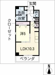 エルピス代官町【2階】の間取り
