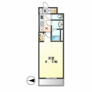 S-RESIDENCE志賀本通【8階】の間取り