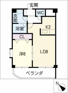 パルテール覚王山【1階】の間取り