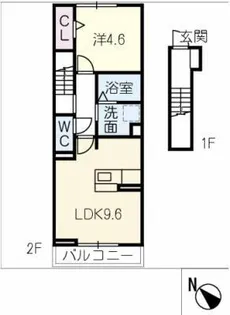プラムフィールド東野町【2階】の間取り