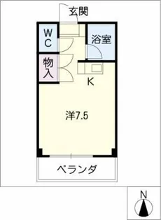 メゾンテンプル【3階】の間取り