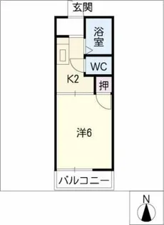 コーポパームス【2階】の間取り