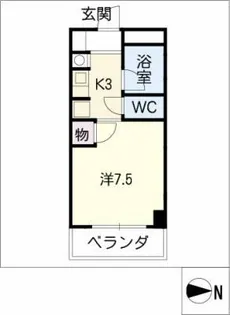 リバーサイド石川【4階】の間取り